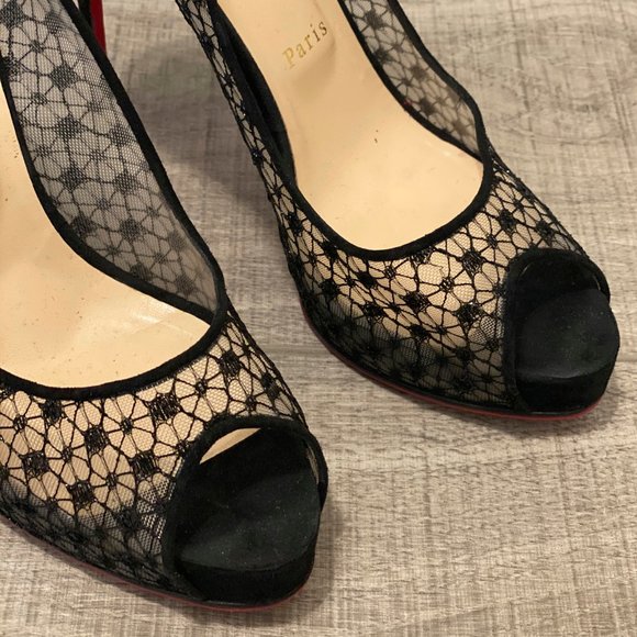 CHRISTIAN LOUBOUTIN - Very Lace Heels - SIZE 40 - Picture 8 of 10